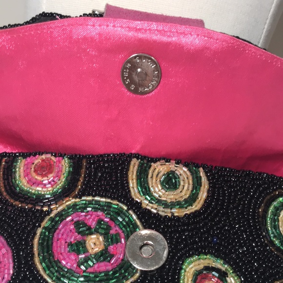 Christina multi beaded baguette bag w suede strap - Picture 6 of 15